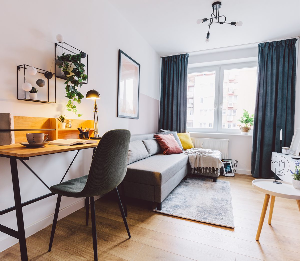 Stylish workspace in a bright room